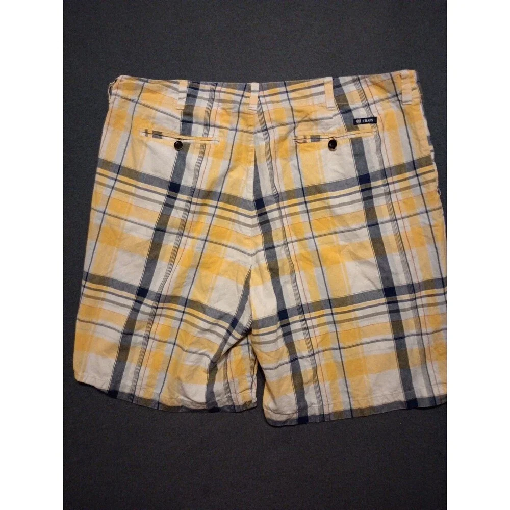 Chaps Men’s Shorts Size 40 Plaid Yellow Blue White
